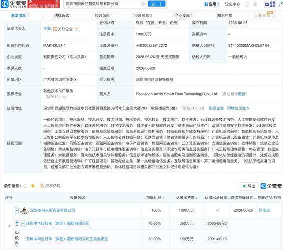 阿米尼智数科技正式成立，聚焦人工智能基础软件开发